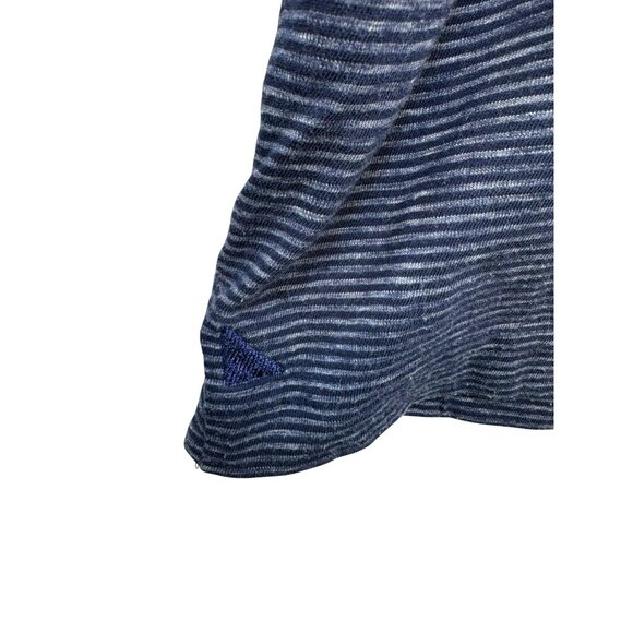 Untuckit Mens Striped Henley Polo Shirt XXL Two Tone BluebLong Sleeve Made In Pe - Picture 8 of 11